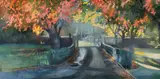 Anne Marie McCaughey, Autumn Leaves Cherryvale, Oil on Canvas