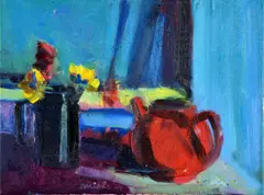 Red Teapot by Brian Ballard, Oil on Canvas, sold Mar 2025