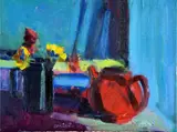 Brian Ballard, Red Teapot, Oil on Canvas