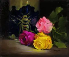 Sweet Nectar by Carmela Brennan, Oil on Canvas, sold Mar 2025