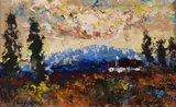 Daniel O'Neill, Cottages, Oil on Board