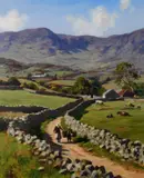 Donal McNaughton, Woman's Work, Oil on Board