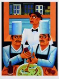 Graham Knuttel, Hot in the Kitchen, Limited Edtion Print. Numbered 12 of 50.