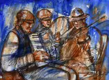 Jp Rooney, The Music Men, Watercolour