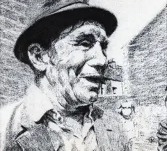 Lorcan Vallely, Mickey Marley II, Charcoal and Oil on Canvas