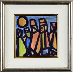 Markey Robinson, Five Figures, Gouache