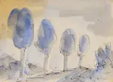 Markey Robinson, Tree Line, Watercolour