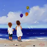 Michelle Carlin, Brother and Sister, Oil on Board