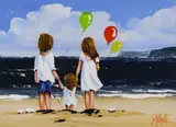 Michelle Carlin, Siblings, Oil on Board