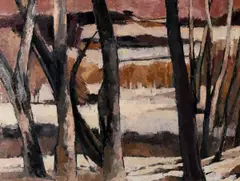 Paul Donaghy, Winter Trees, Oil on Canvas