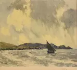 Paul Henry, Galway Hooker, Signed Print