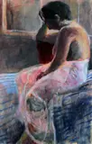 Sarah Longley, Contemplation, Watercolour and Gouache