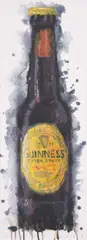Spillane, Guinness Bottle, Oil on Canvas