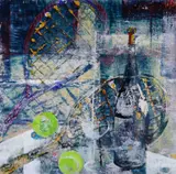 David Gordon Hughes, Anyone for Tennis?, Oil on Board