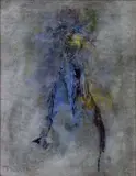 Gerald Davis, Mr J Looks Out, Oil on Board