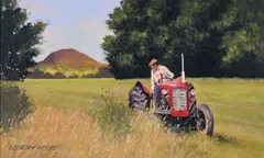 Cutting the Wild Grass by Gregory Moore, Oil on Board, sold Jun 2025
