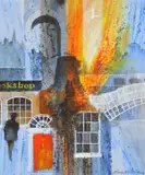 Henry Blackmore, Bookshop, Acrylic on Board