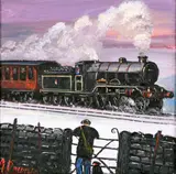 James Downie, The Steam Train, Oil on Canvas