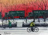 James Downie, Winter Stroll, Oil on Canvas