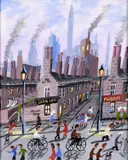 John Ormsby, Fun in the Street, Oil on Canvas