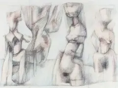 Lorcan Walsh, Figures, Coloured Pencil Drawing
