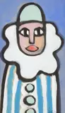 Markey Robinson, Clown, Gouache