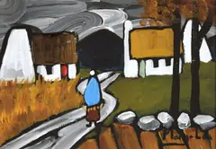 Mary- Lou, Nearly Home, Oil on Board