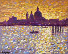 Paul Stephens, Venice, Dappled Light, Oil on Board