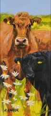Ronald Keefer, Best Friends, Oil on Board