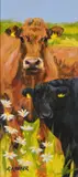 Ronald Keefer, Best Friends, Oil on Board