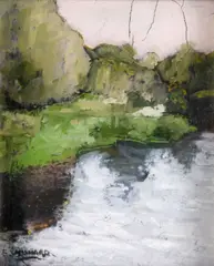 Stanley Vennard, On The Lagan, Shaws Bridge, Oil on Board