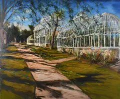 Botanical Gardens by Gerard Byrne, Oil on Canvas, sold Nov 2025