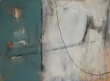 Guggi, Broken, Acrylic and Graphite on Brown Paper