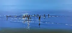 John Morris, Full Tide, Oil on Board