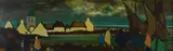 Markey Robinson, Shawlies and Boats, Oil on Board