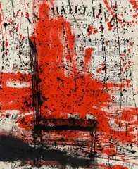 Neil Shawcross, Musical Chair, Oil on Board