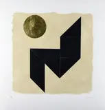 Patrick Scott, Tangram I, Carborundum print with Gold Leaf, 58 of 75