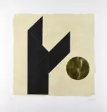 Patrick Scott, Tangram II, Carborundum print with Gold Leaf Edition 58 of 75