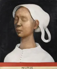 Alan MacDonald, Nurse, Oil on Board