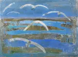 Anne Donnelly, Wings, Sand and Sea, Oil on Board