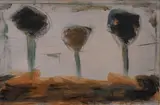 Basil Blackshaw, Three Trees, Oil on Board