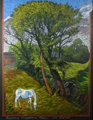 Brian Bourke, Seamus Maddens Mare In Ower, Oil on Cotton