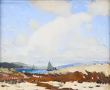 Charles Vincent Lamb Rha Rua, A Breezy Day, Oil on Board