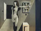 Colin Middleton, Female Figure and Portrait, Oil on Canvas