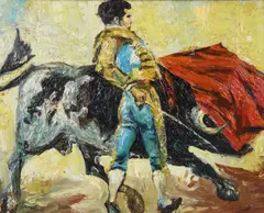 George Campbell, The Matador, Oil on Canvas