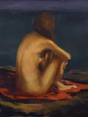 Ken Hamilton, The Red Blanket, Oil on Canvas