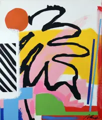 Maser, Day 11, Acrylic and Spray Paint on Canvas
