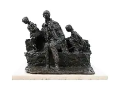 Woman and Two Children on a Bench by Melanie Le Brocquy, Bronze, Edition 2 of 5, sold Jun 2026