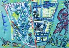 Michael Cullen, Urban Cowboy, Nighttown, Watercolour