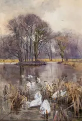 Mildred Ann Butler, Water Party, Kilmurray, Watercolour on heightened white/paper